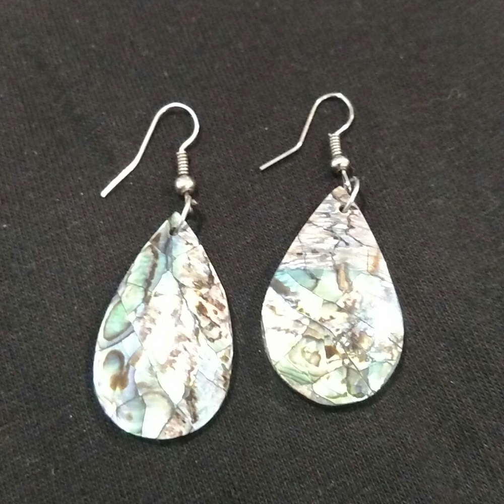 Abalone Shell Earrings - Picture 2 of 4